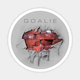 Torn Brick Wall Hockey Goalie Magnet